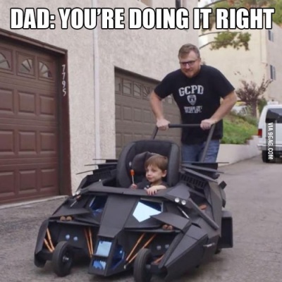 Dad Builds Batmobile like Wheelchair for Disabled Kid