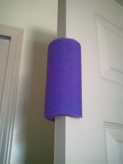 Use Pool Noodle as Door Stopper