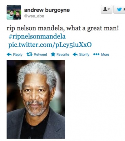 When Someone Can't Differentiate Between Nelson Mandela and Morgan Freeman