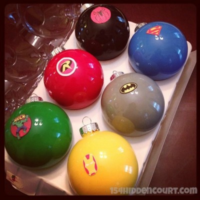 Superhero ornaments