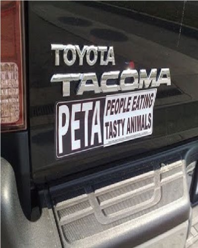 PETA Alternate Meaning Bumper Sticker