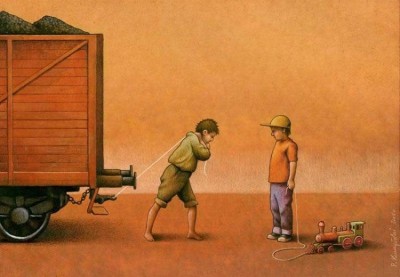 Who has the train and who has the coal?