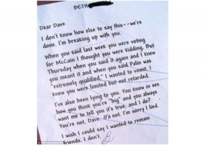 Break-up Apology and Manhood Slamming