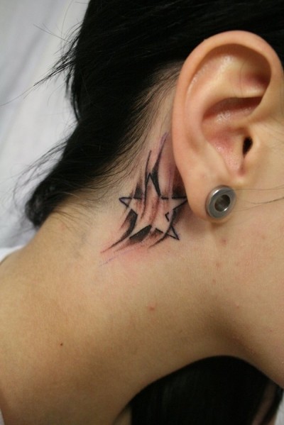 Behind the ear