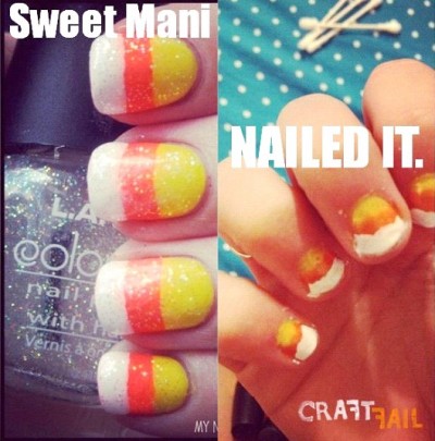 Candy Corn Nails Fail