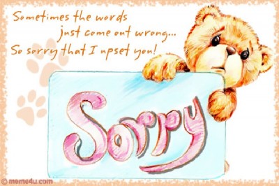 Saying Sorry