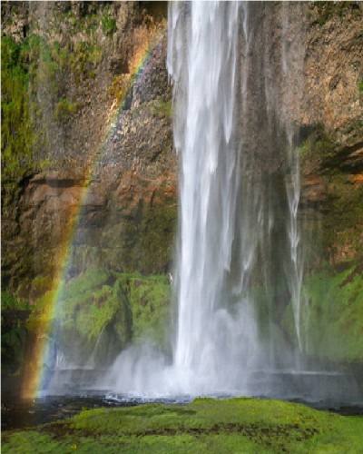 Rainbow waterfall