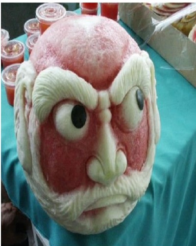 Angry Face Watermelon
