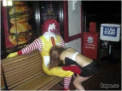 Ronald McDonald Makes Women Take Their Clothes Off