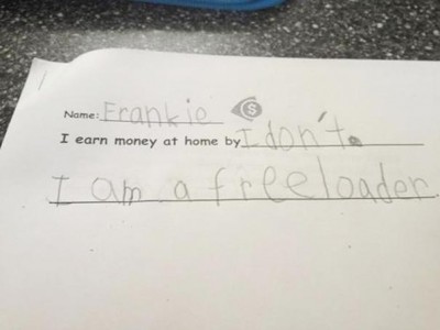 A freeloading child?