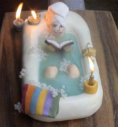 Relaxing in the bath