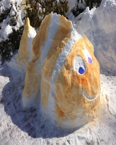 Disney snow sculptures