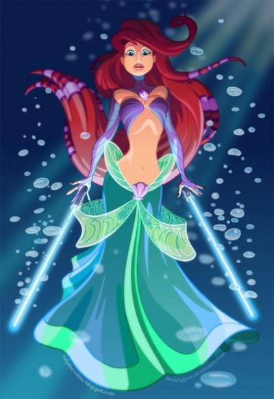 A scary mermaid
