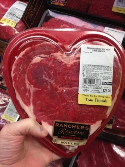 Heart Shaped Beef Steak