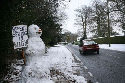 Religious snowman