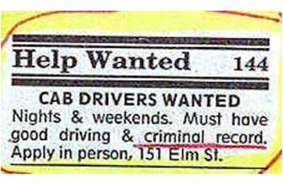 Wanted: Employee with a record