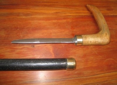 Walking stick knife
