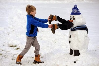 A hungry snowman