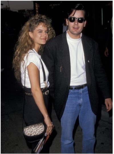 Charlie Sheen and Kelly Preston