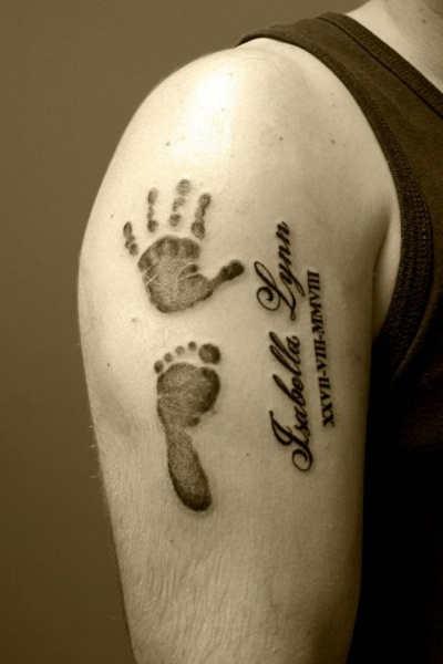 Baby Foot/Hand Prints Tattoo
