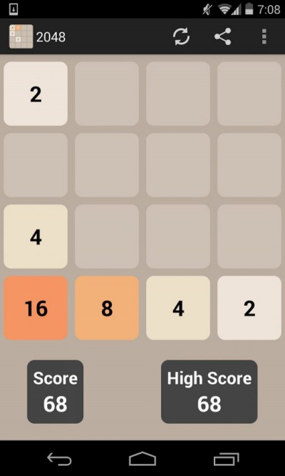 2048 Number Puzzle Game