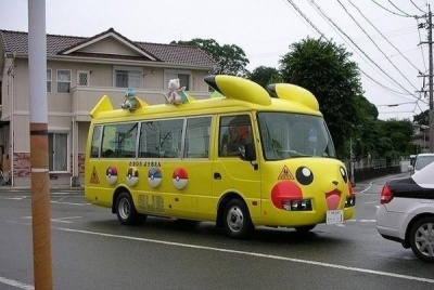 Pikachu School Bus in Japan