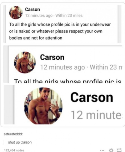 Shut up Carson