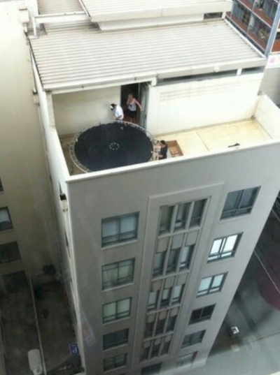 World's Most Scary Trampoline 