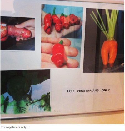 Penis Shaped Vegetable Pictures on Display