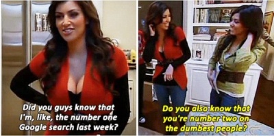 Kourtney Reminding Kim That She Was No 2 on Dumb Celebrity List