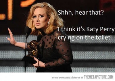It probably is her crying Adele