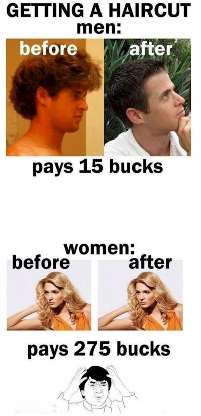 Haircuts: Men vs. Women