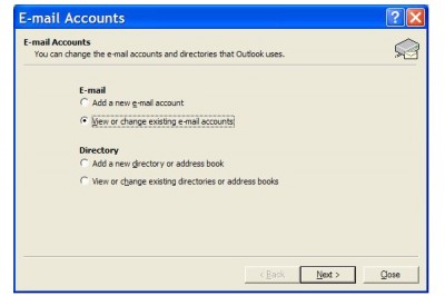 Multiple email accounts