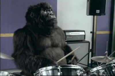 Gorilla drummer
