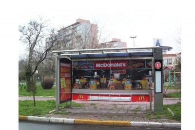 Burger on a bus