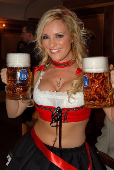 The beer is on her
