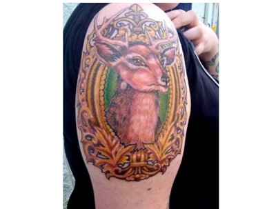 Christmas Reindeer Tattoo