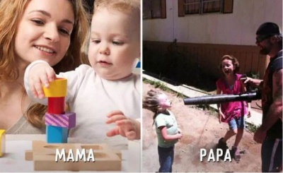 Playtime - Mom vs. Dad