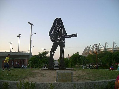 An Iron Statue Of Hers In Her Hometown