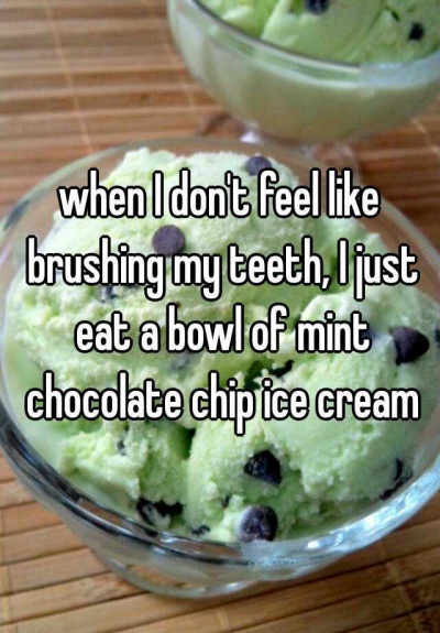 Hate Brushing? Eat Mint Chocolate Chips Ice Cream