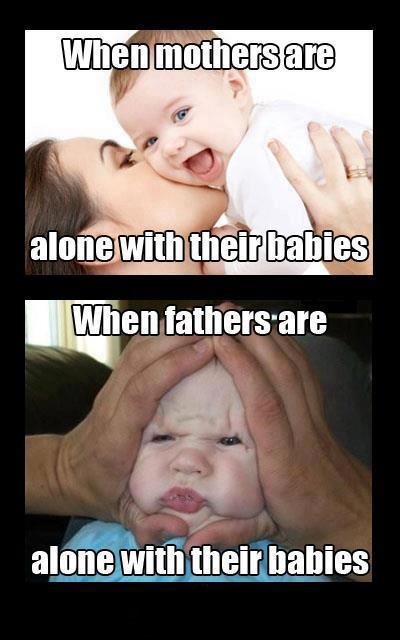 Spending Time Alone with a Baby - Mom vs. Dad