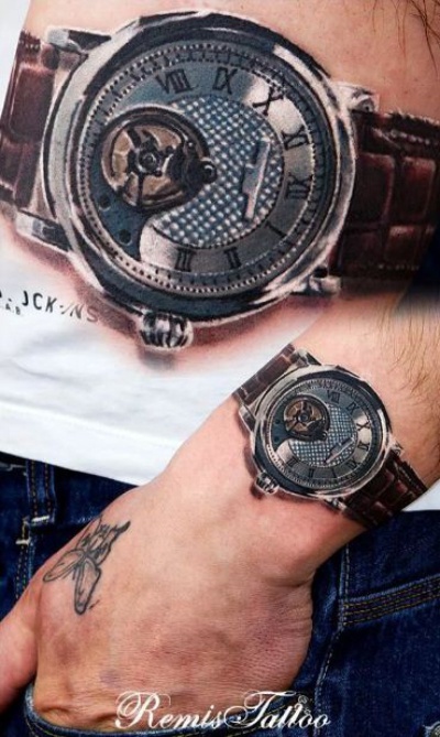 3D Watch Tattoo