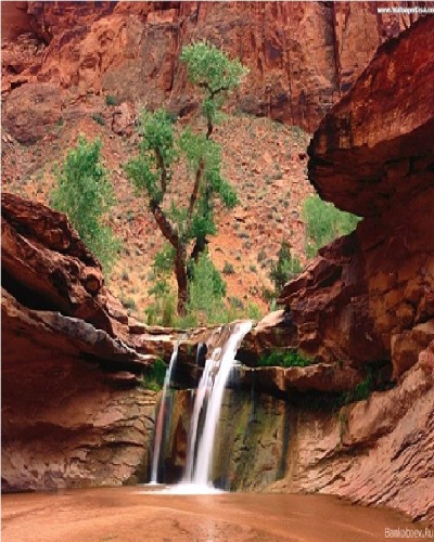 Desert waterfall