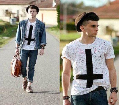 T-Shirt, Fedora, and Rolled Cuffs On Jeans