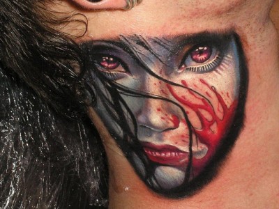A scary face