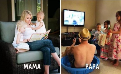 Spending Time with Kids - Mom vs. Dad