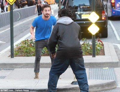 Shia LaBeouf Was Seen Chasing a Homeless Man