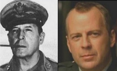 Bruce Willis and General Douglas Macarthur