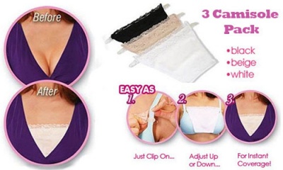 Use Clip-on Camisoles to Cover up Stuff