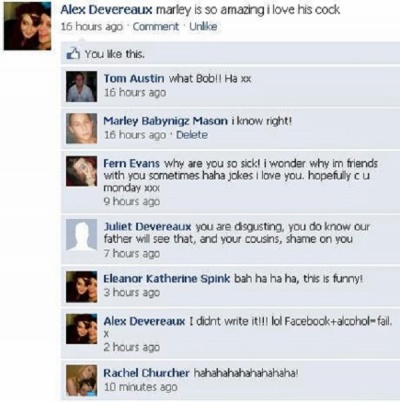 Facebook + Alcohol = Fail